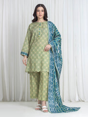 Printed Khaddar Suit - EWU6A3-37185-3P