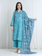 Printed Khaddar Suit - EWU6A3-37127-3P