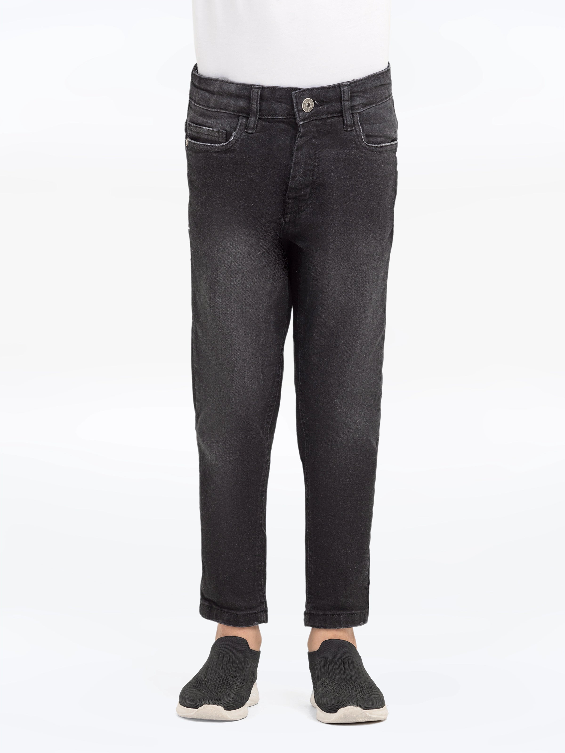 Boy's Black Denim Pant - EBBDP5-012