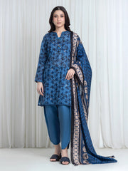 Printed Khaddar Suit - EWU6A3-37143-3P