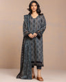 Unstitched Navy Printed Khaddar 3 Piece - EWU24A3-29501-3P