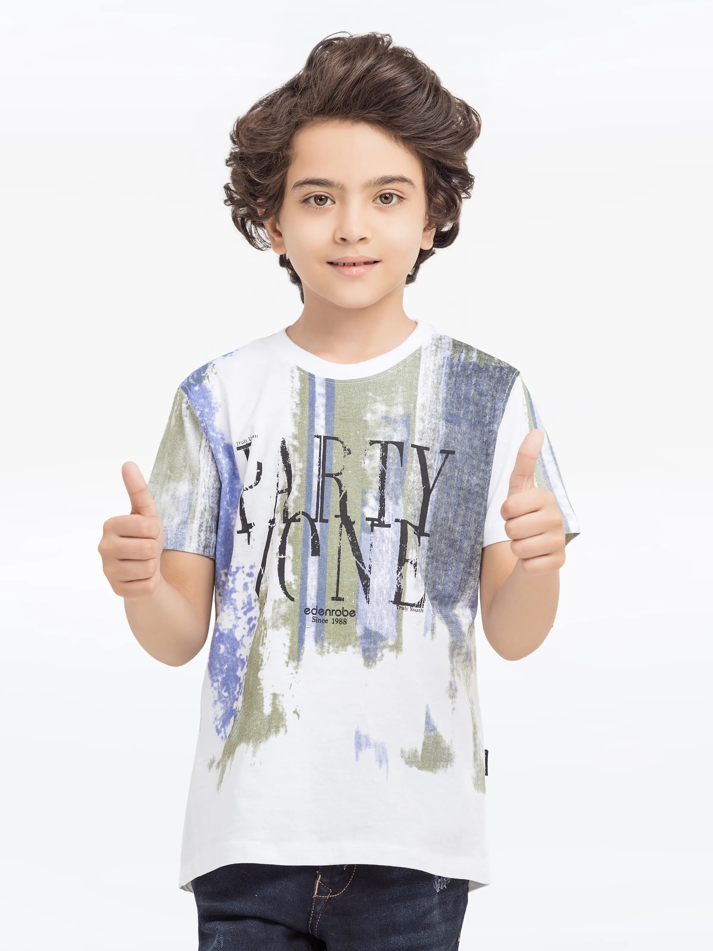 Boy's White T-Shirt - EBTTS5-009