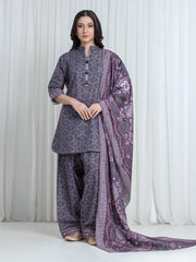 Printed Khaddar Suit - EWU6A3-37195-3P