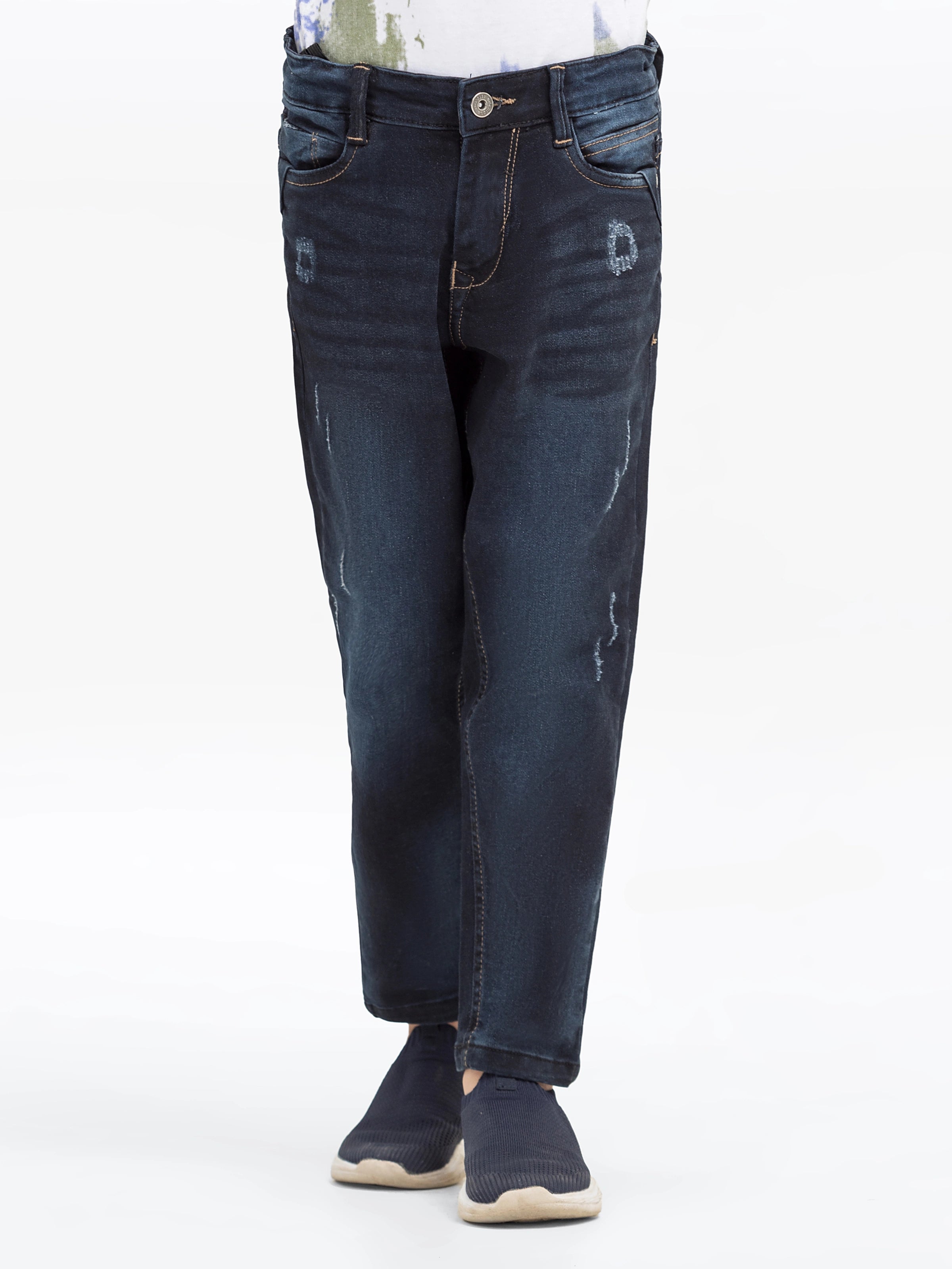 Boy's Dark Navy Denim Pant - EBBDP5-004