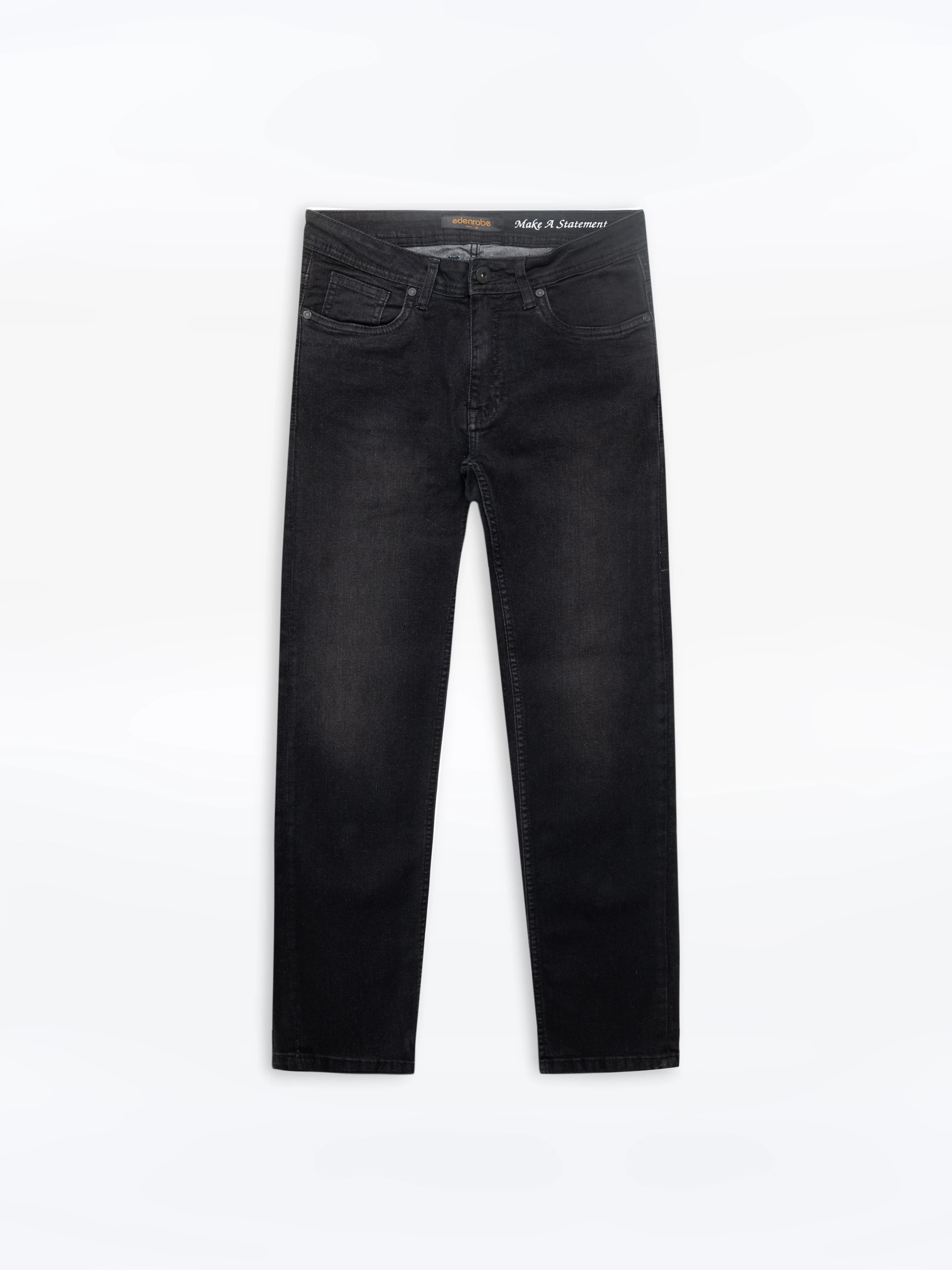 Men's Charcoal Denim Pant - EMBPD24-016