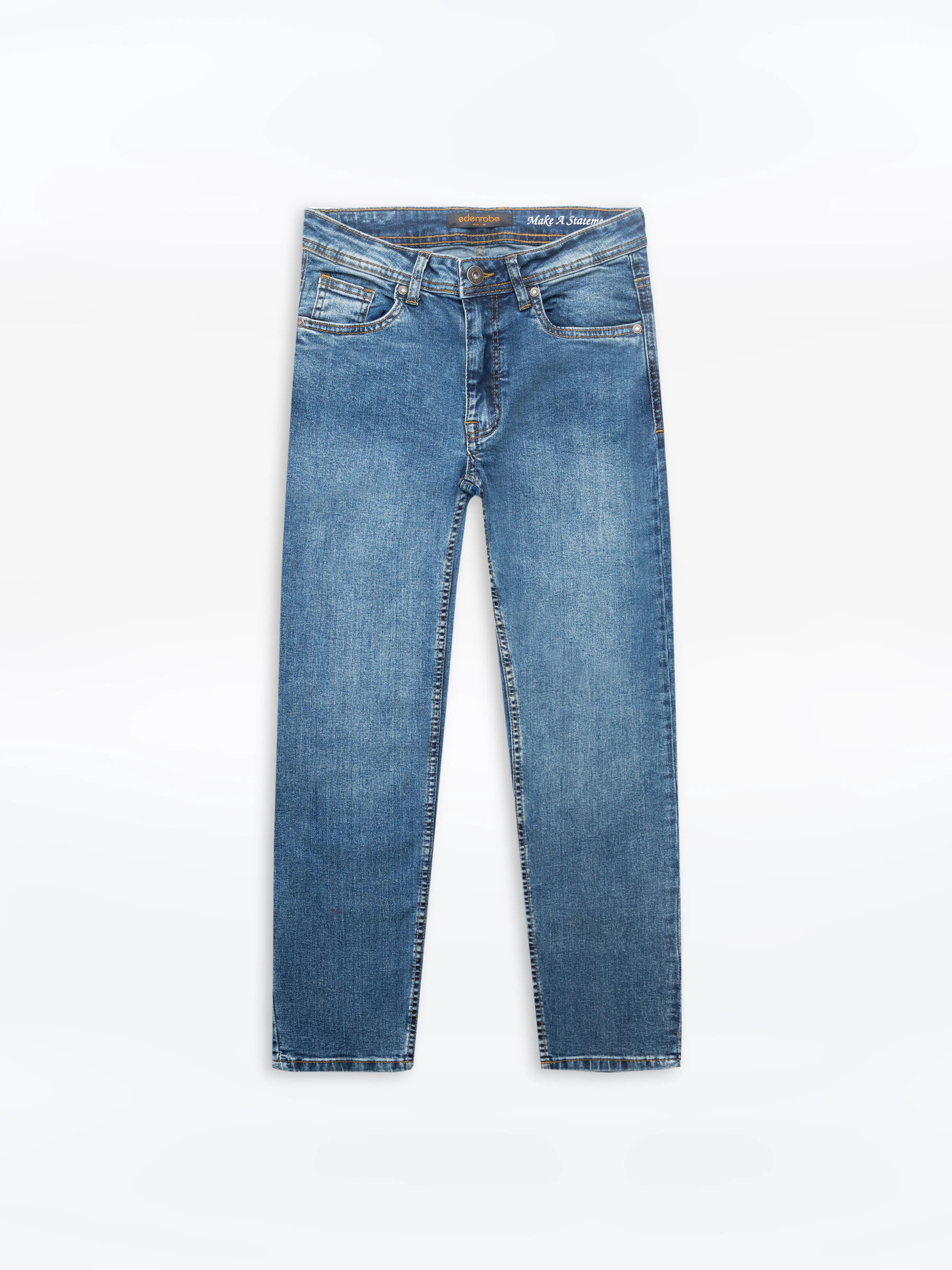 Men's Mid Blue Denim Pant - EMBPD24-014