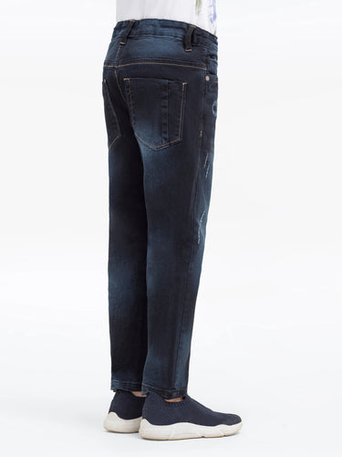 Boy's Dark Navy Denim Pant - EBBDP5-004