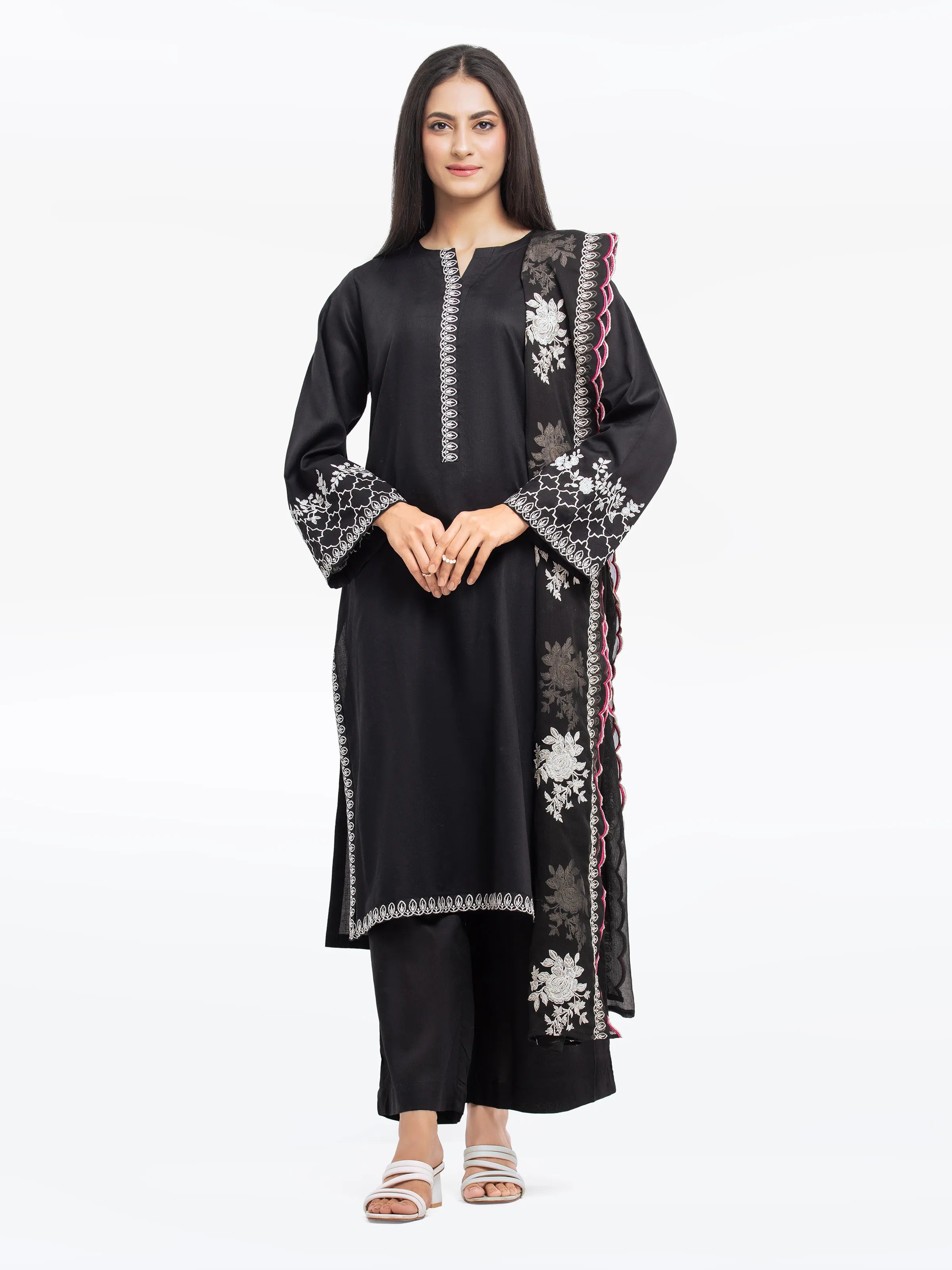 Pret 3Pc Embroidered Dobby Suit - EWTKE24-81329-3P