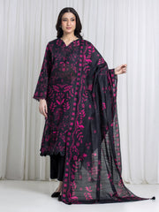 Printed Khaddar Suit - EWU6A3-37121-3P