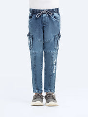 Boy's Blue Denim Pant - EBBDP5-009