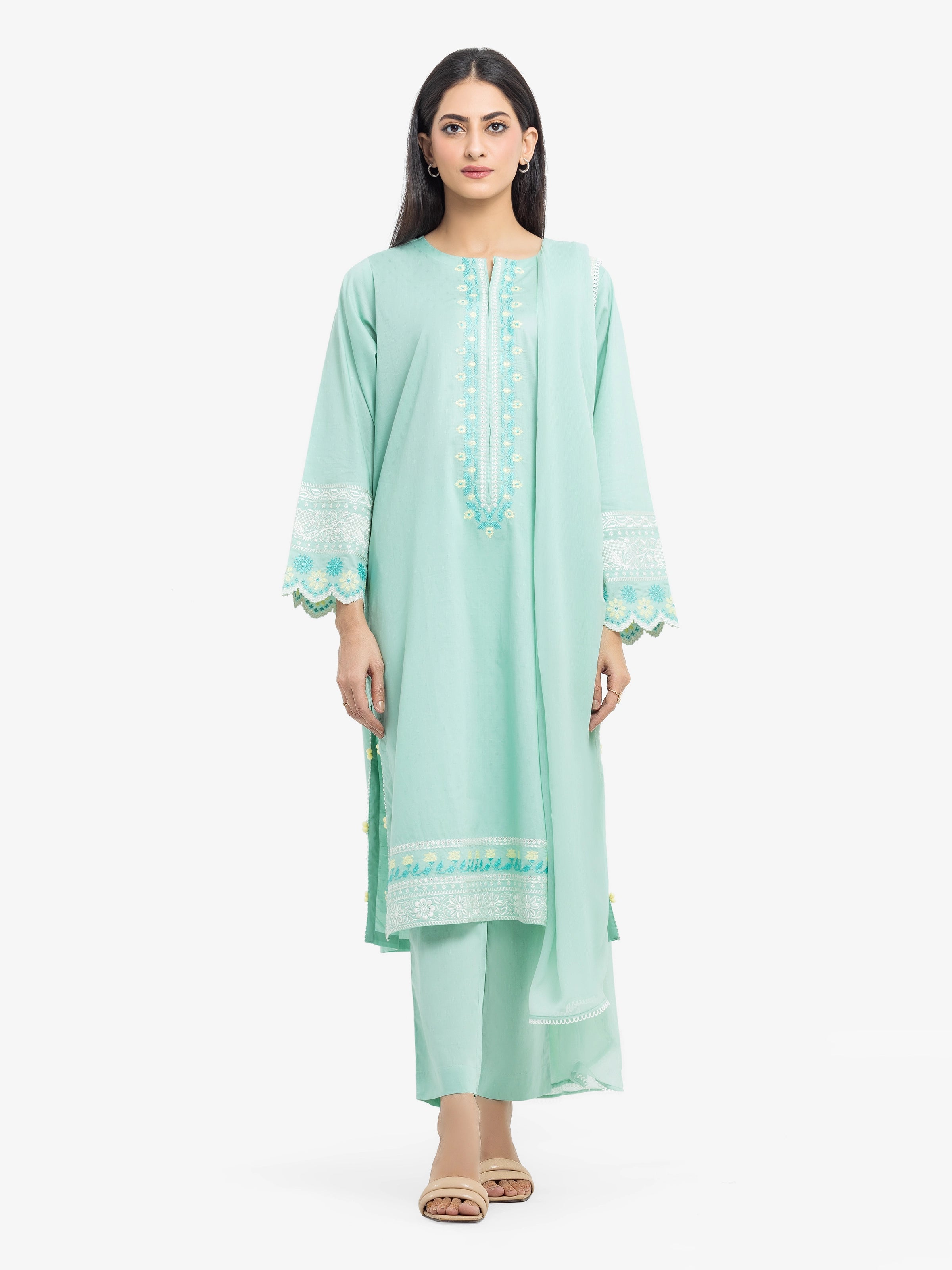 Pret 3Pc Embroidered Dobby Suit - EWTKE24-81328-3P