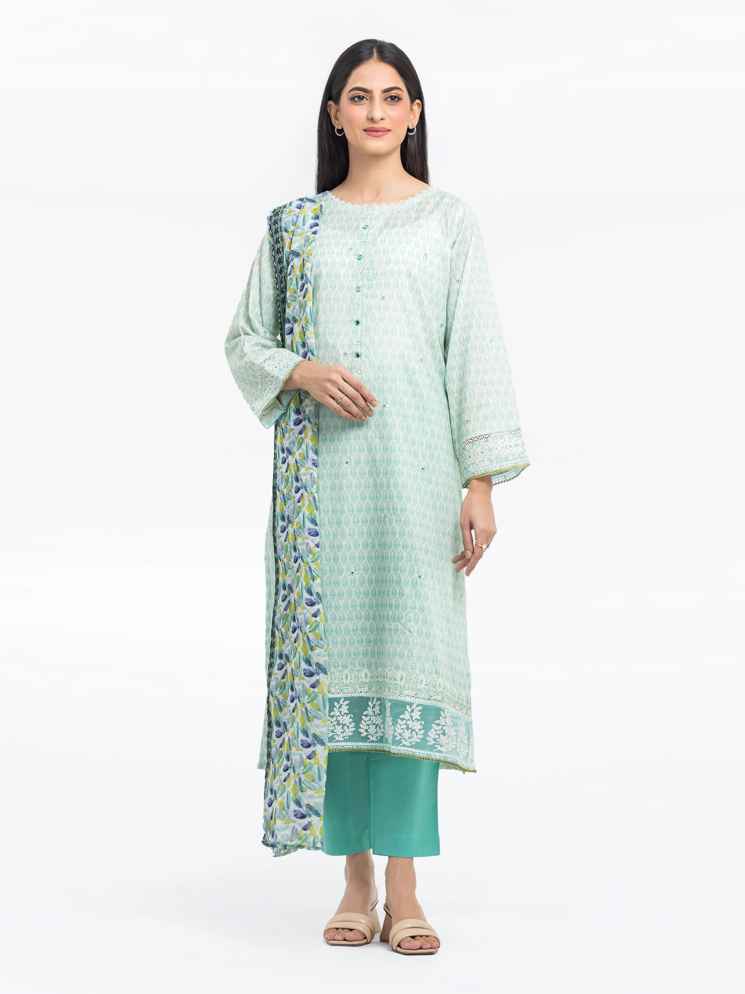 Pret 3Pc Embroidered Lawn Suit - EWTKE24-80137-3P