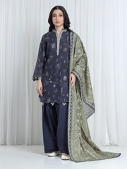 Printed Khaddar Suit - EWU6A3-37112-3P