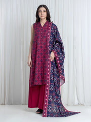 Printed Khaddar Suit - EWU6A3-37133-3P
