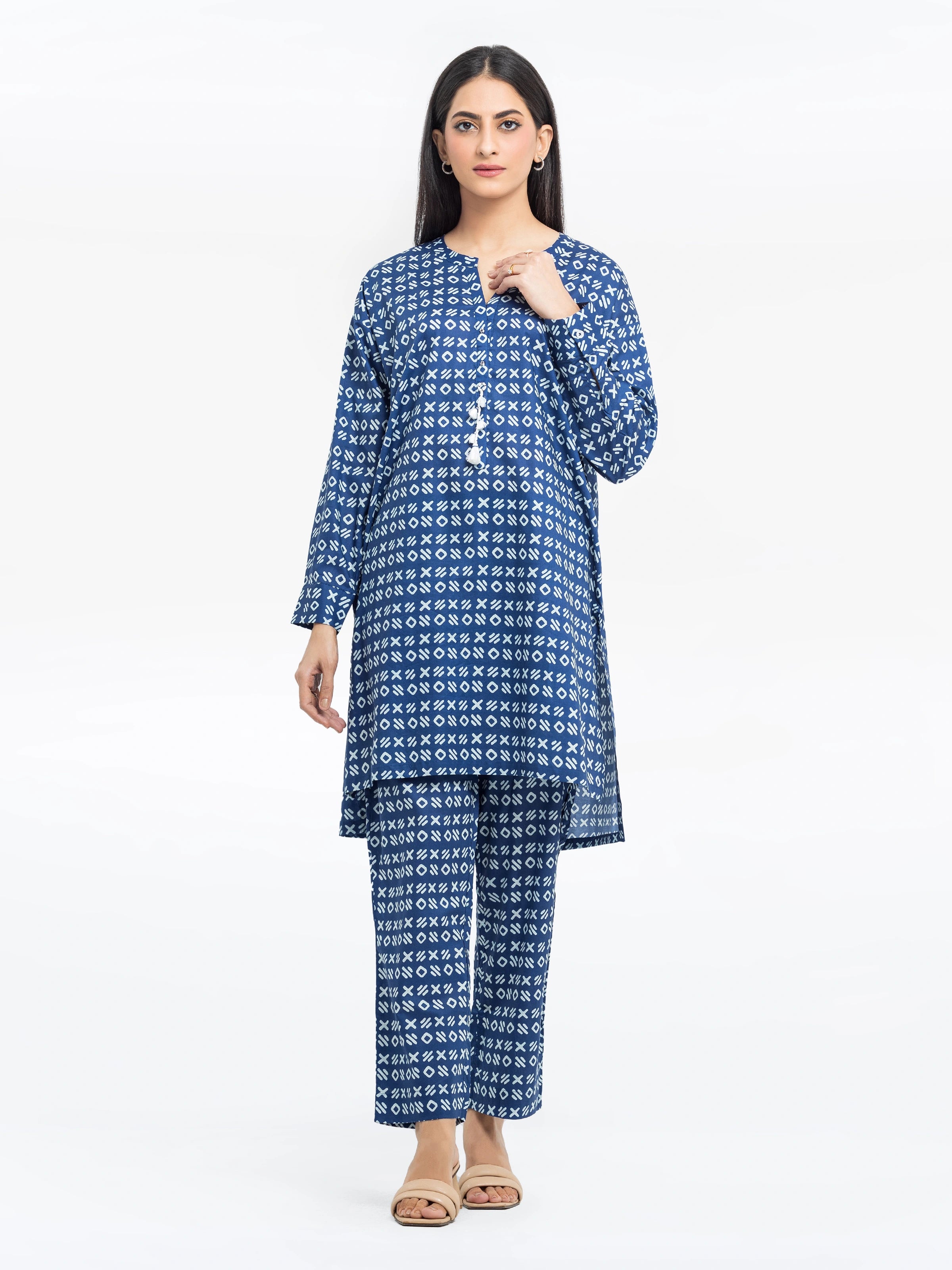 Pret 2Pc Printed Lawn Shirt Trouser - EWTKP24-80110ST