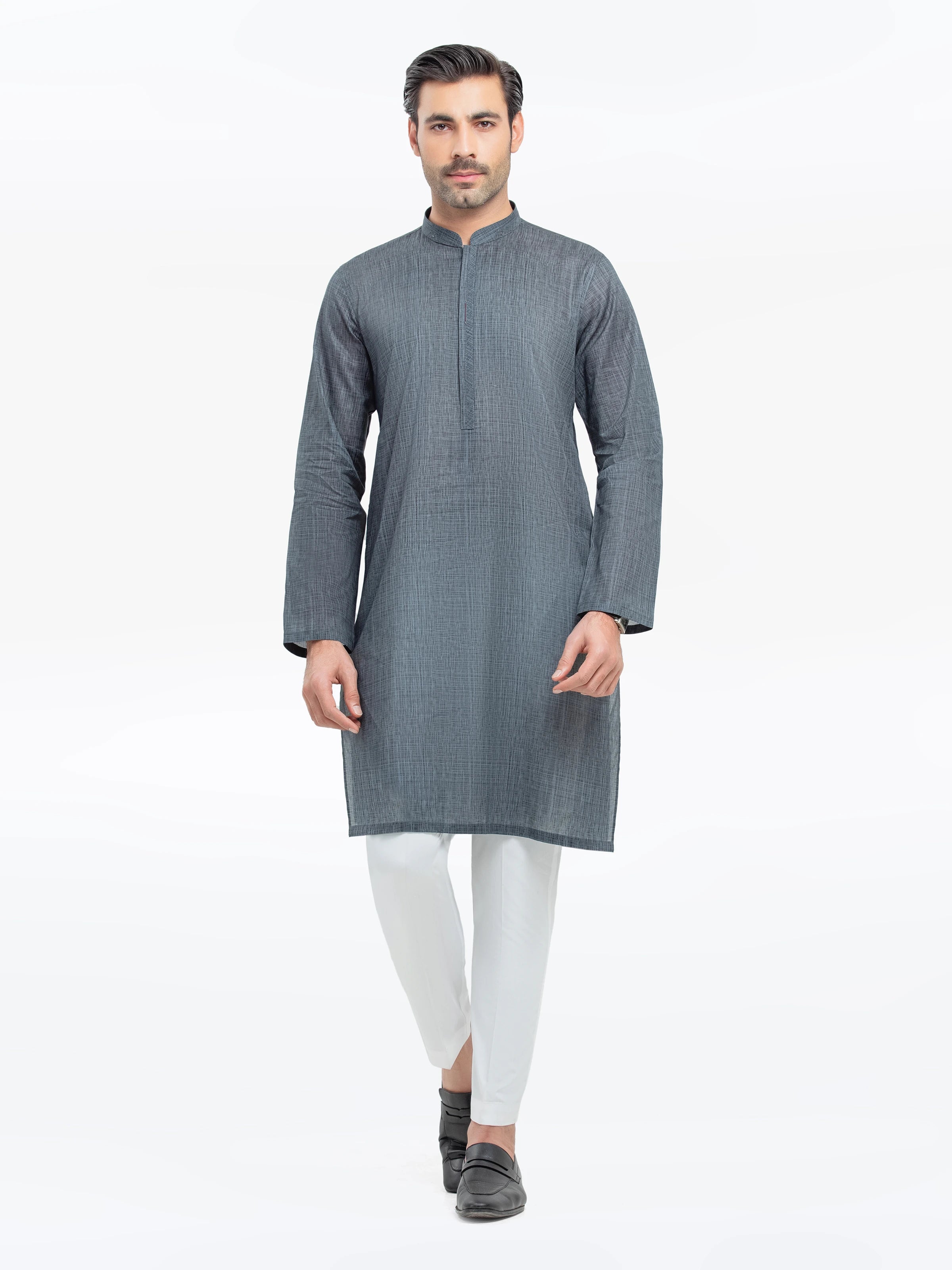 Men's Dark Grey Kurta - EMTK25-99504