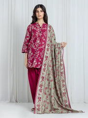 Printed Khaddar Suit - EWU6A3-37083-3P