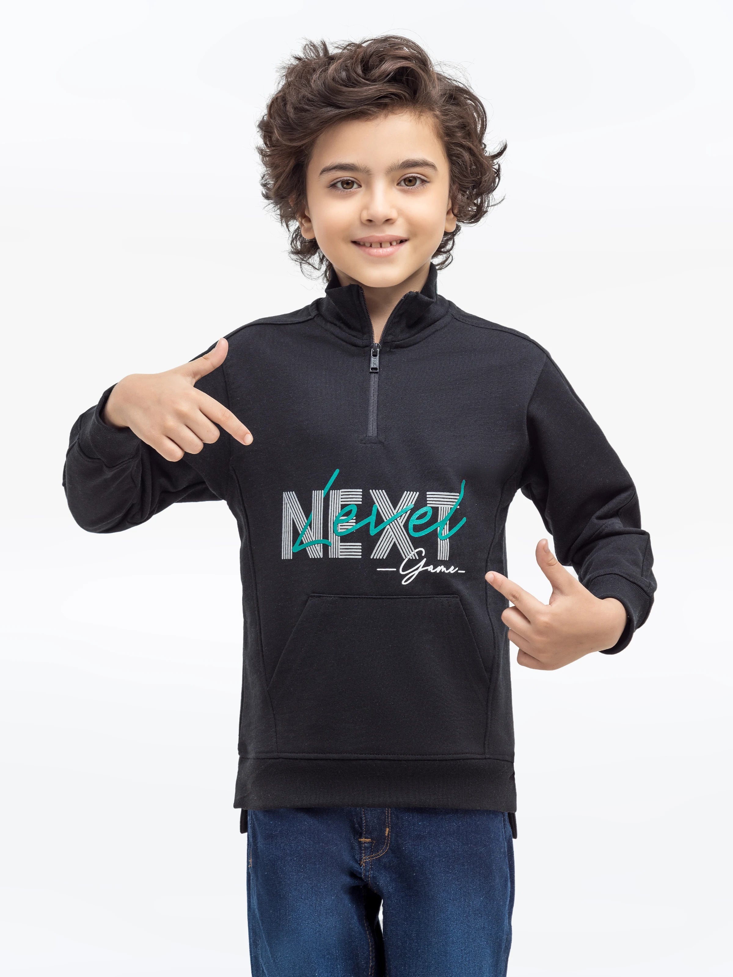 Boy's Black Sweatshirt - EBTSS24-005