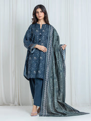 Printed Khaddar Suit - EWU6A3-37061-3P