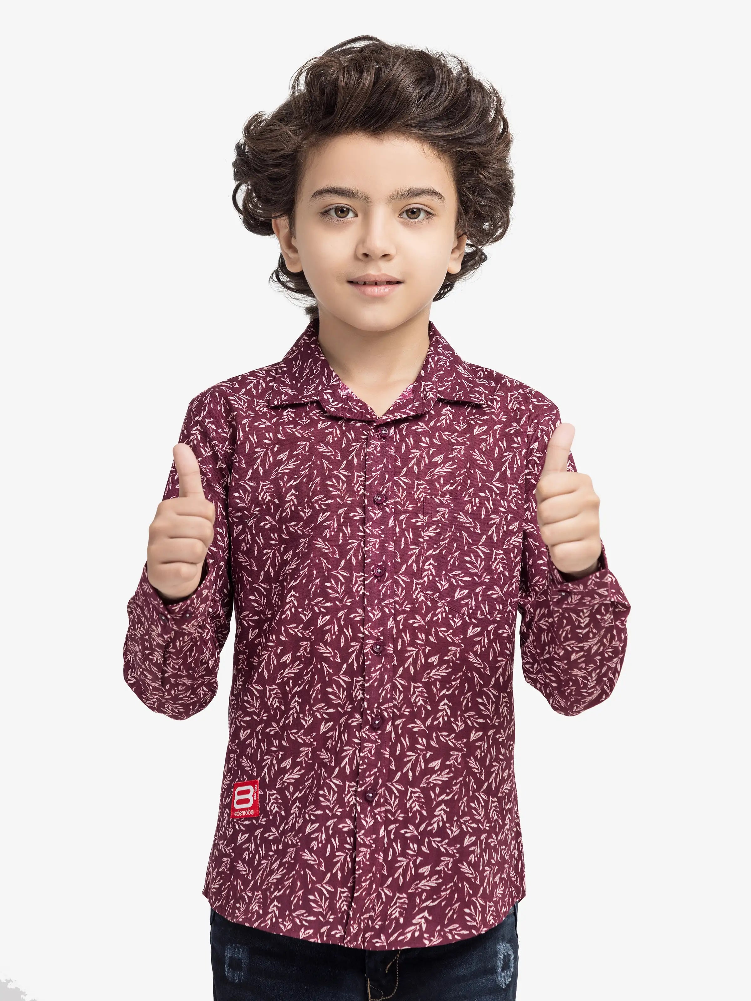 Boy's Maroon Shirt - EBTS5-27616