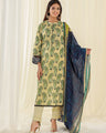 EWU21A1-20546 Unstitched Yellow Printed Lawn 3 Piece
