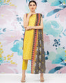 EWU22A1-23425 Unstitched Yellow Printed Lawn 3 Piece