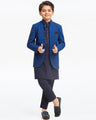 Boy's Royal Blue & Navy Prince Suit - EBTPCS22-006