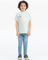 Boy's White Multi Shirt - EBTS23-27518