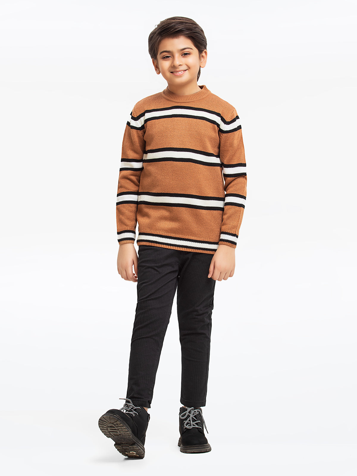 Boy's Light Brown Sweater - EBTSWT23-027