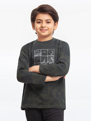 Boy's Dark Green Sweatshirt - EBTSS23-005