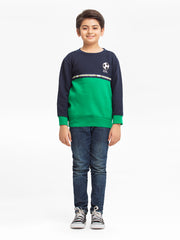 Boy's Navy & Green Sweatshirt - EBTSS23-011