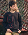 Boy's Black Sweatshirt - EBTSS23-013