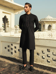 Men's Black Kurta Ceremonial - EMTKC23-093