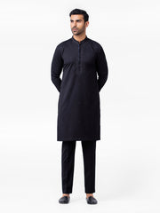 Men's Black Kurta - EMTKC23-097