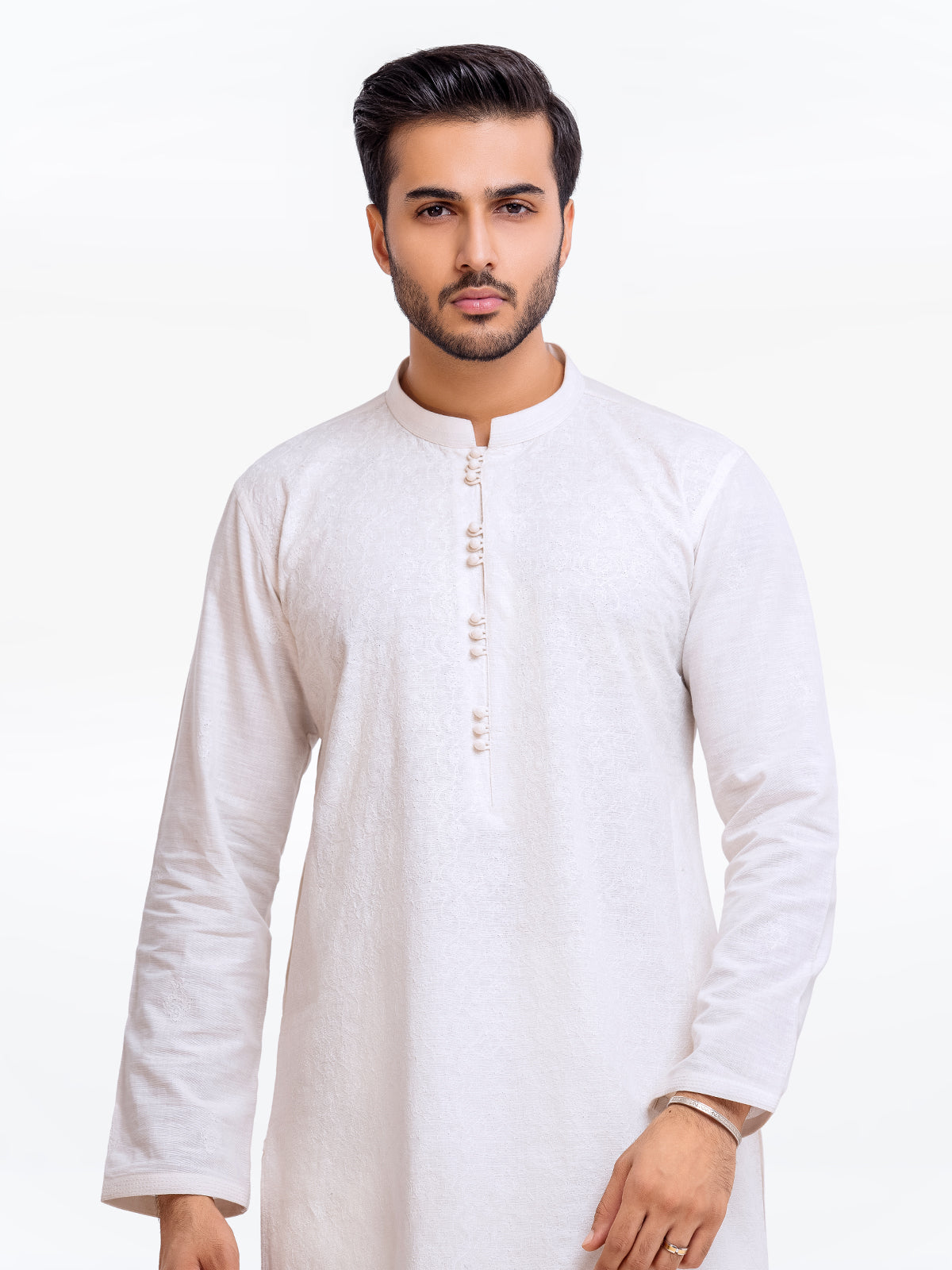 edenrobe Men's White Kurta Pajama - EMTSC23-091 – edenrobe Pakistan