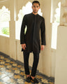 Men's Black Kurta Pajama - EMTSC23-107