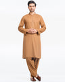 Men's Camel Brown Kurta Shalwar - EMTKST24-014