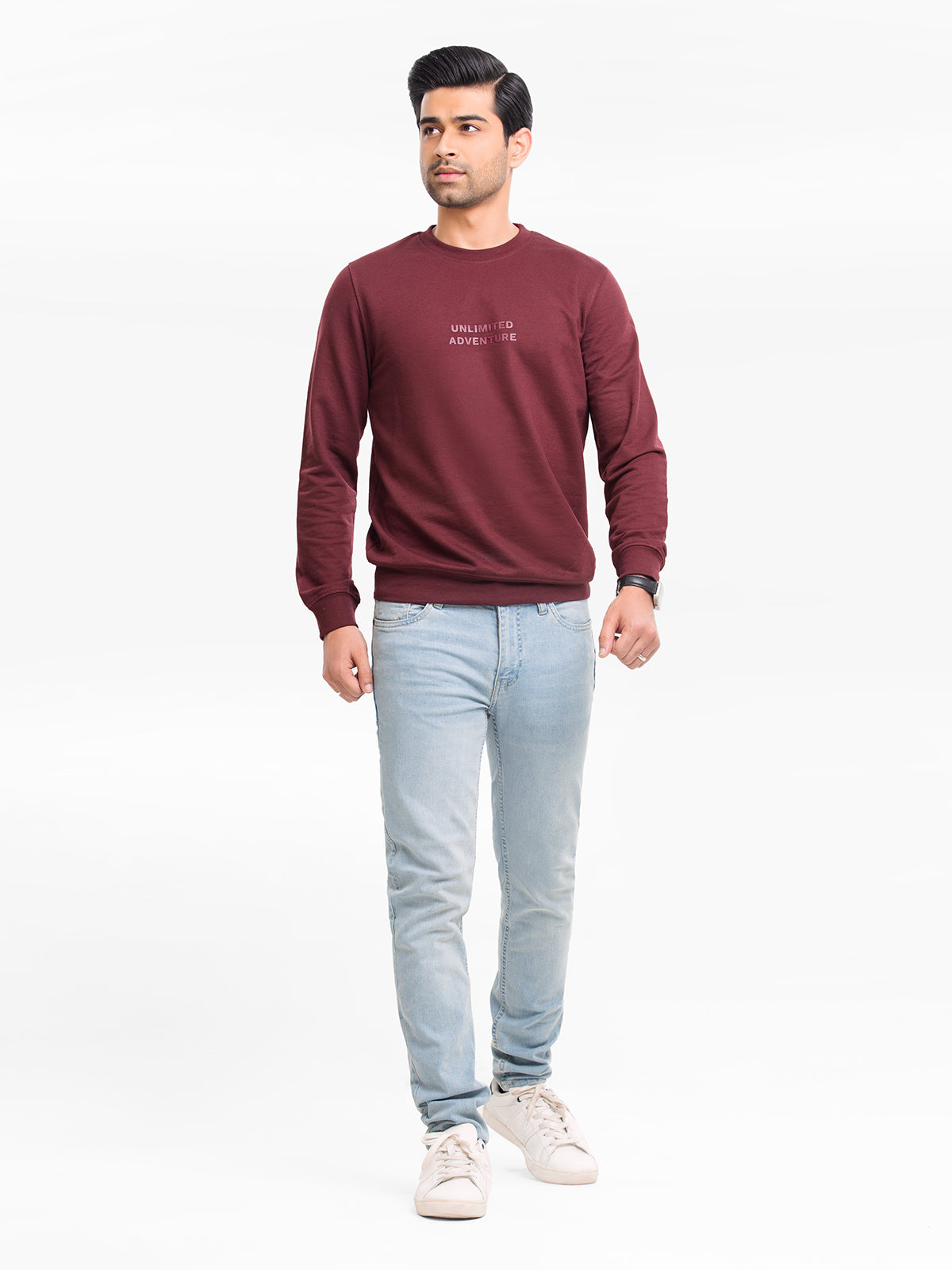 Men's Maroon Sweatshirt - EMTSS23-010