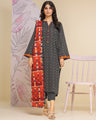 EWU24A1-26126-3P Unstitched Charcoal Printed Lawn 3 Piece