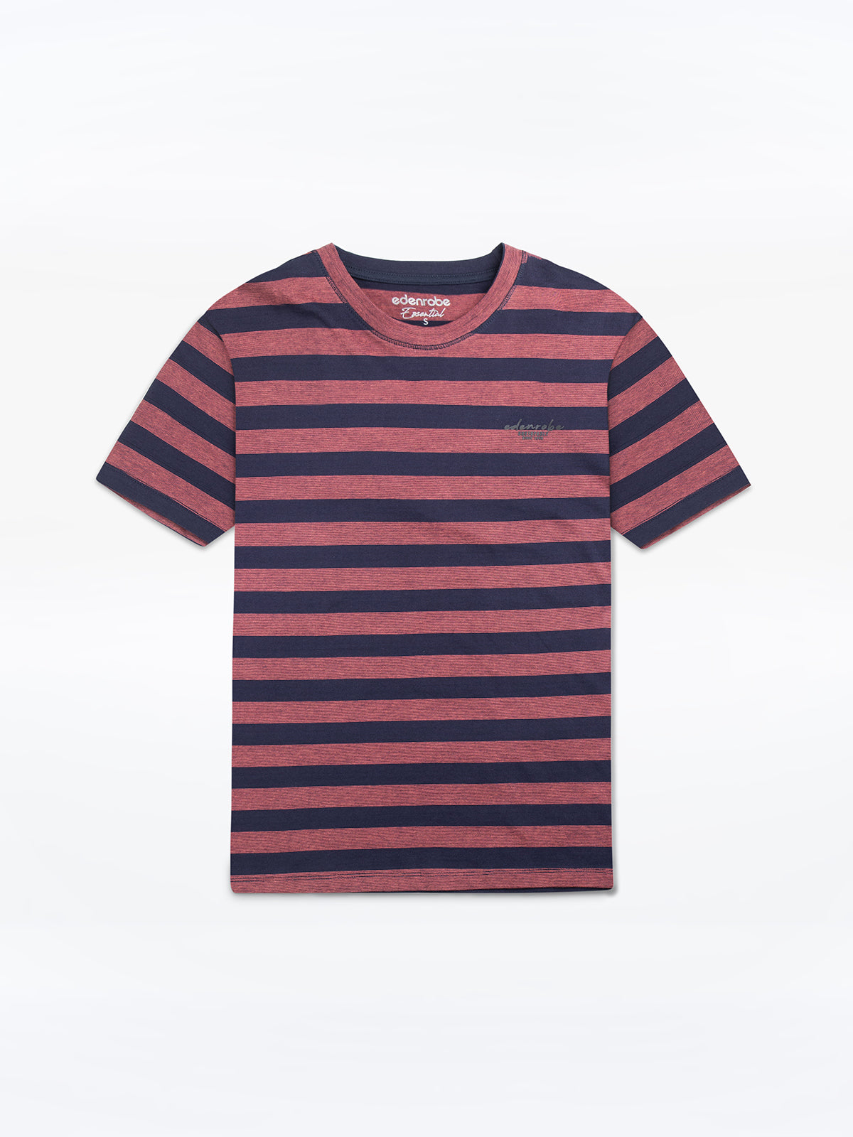 Men's Maroon & Navy Graphic Tee - EMTGT24-019