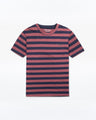 Men's Maroon & Navy Graphic Tee - EMTGT24-019