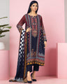 Unstitched Dark Rust Printed Viscose 2 Piece - EWU22A4-24019SD