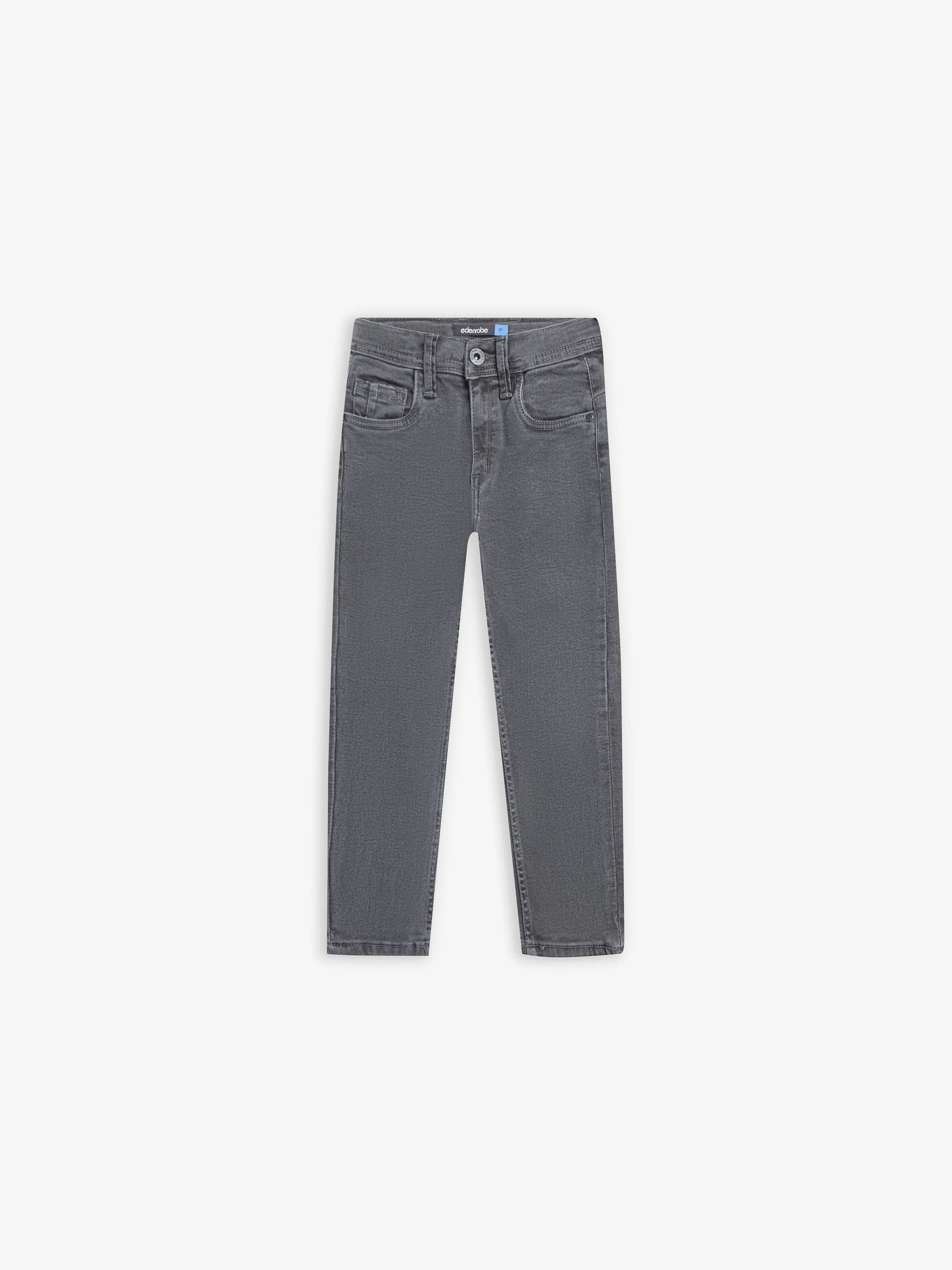 Boy's Dark Grey Denim Pant - EBBDP24-015