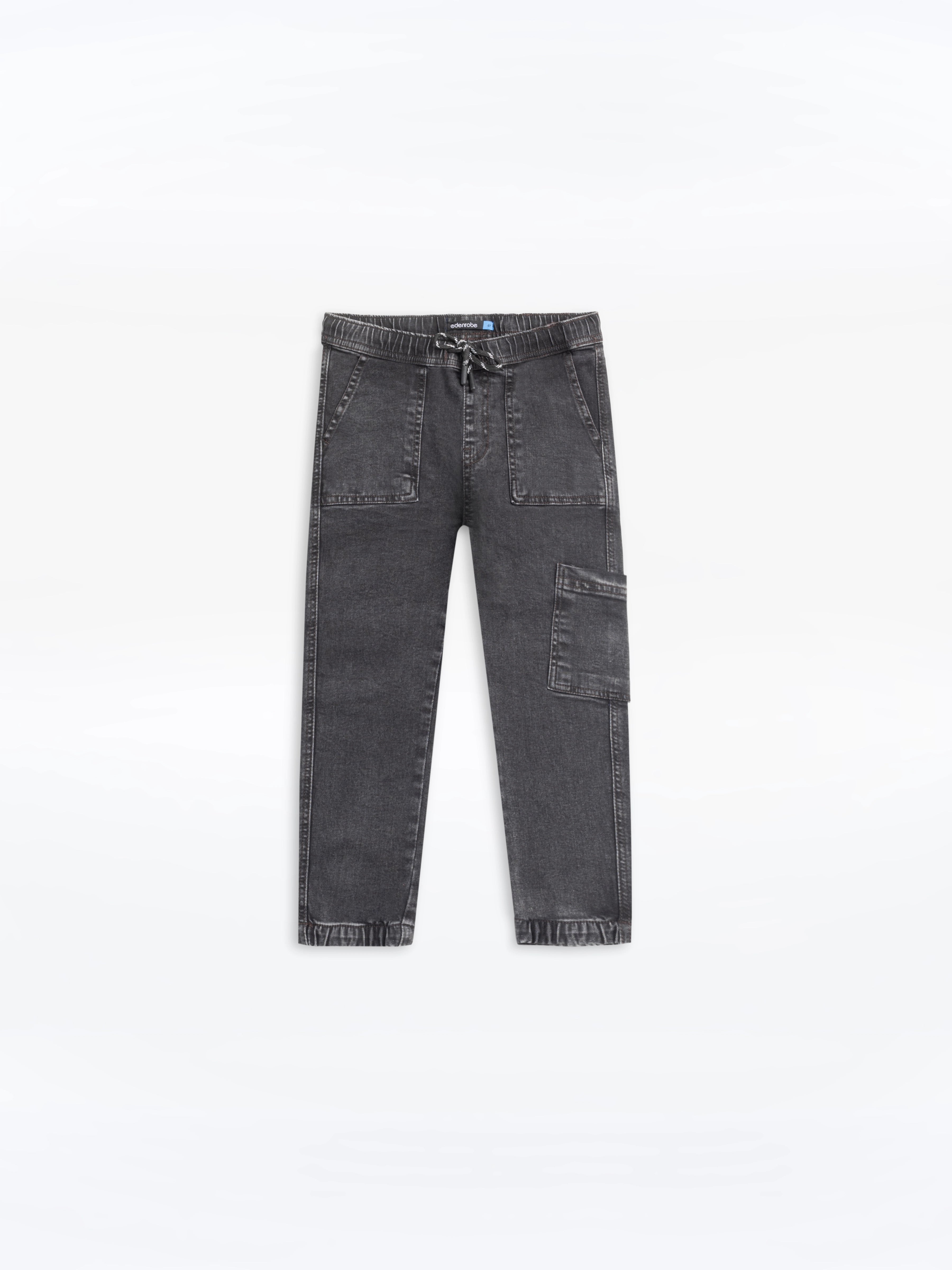 Boy's Charcoal Denim Pant - EBBDP24-022