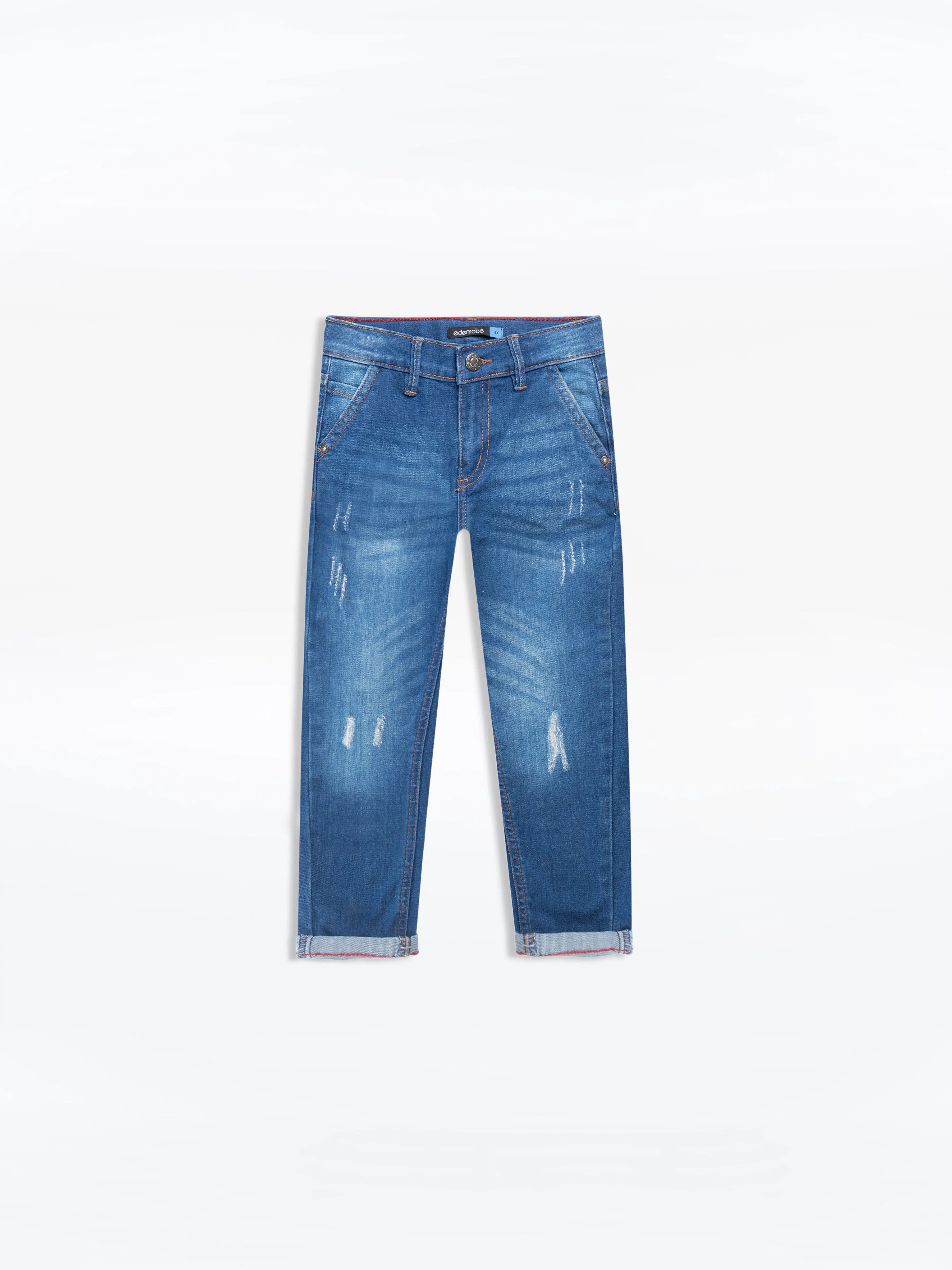 Boy's Mid Blue Denim Pant - EBBDP24-025