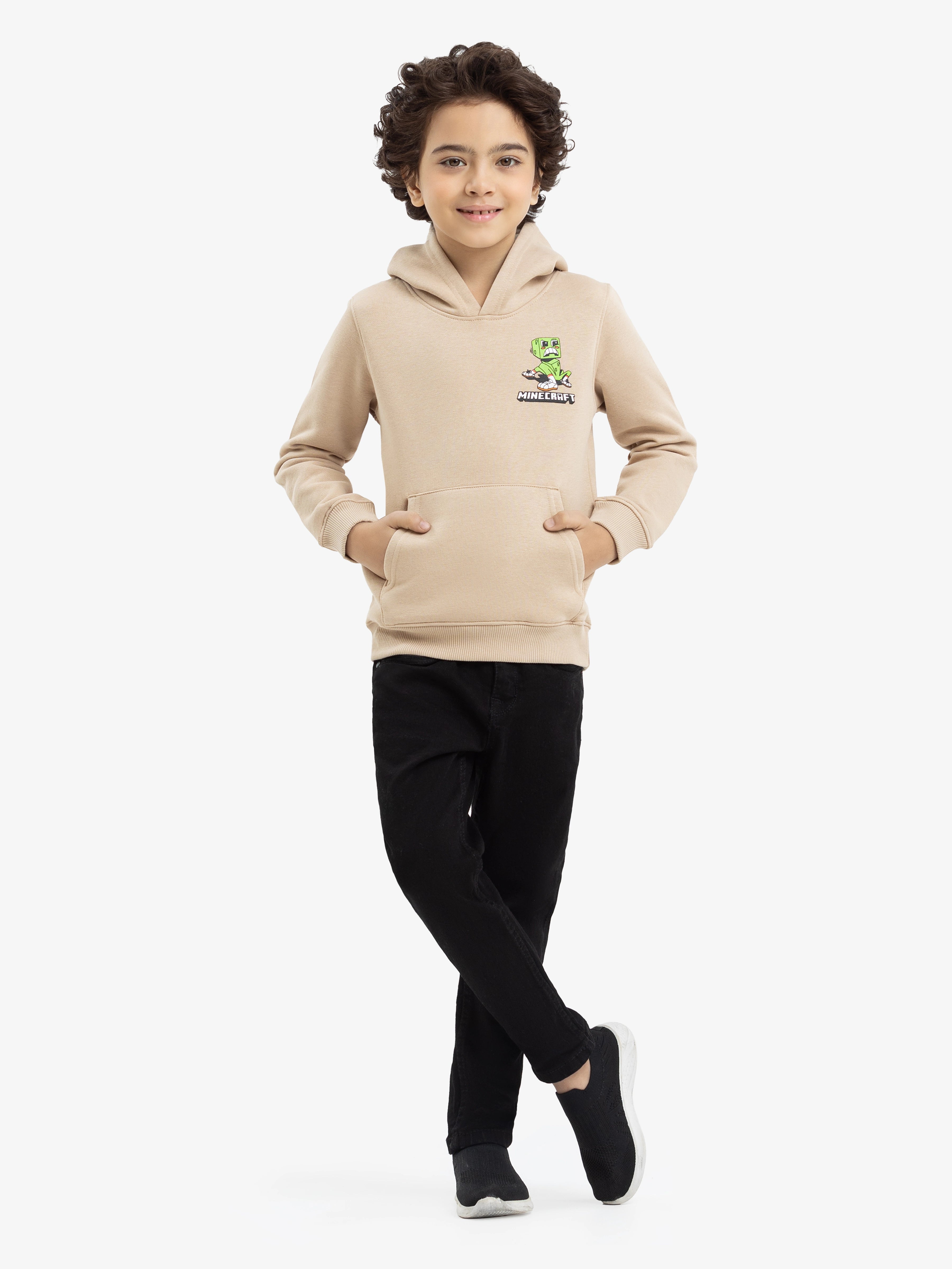 Boy's Beige Hoodie - EBTH24-004