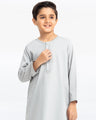 Boy's Light Grey Kurta Shalwar - EBTKS24-3913