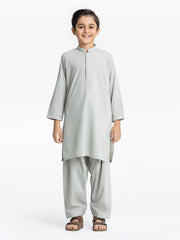 Boy's Ash Grey Kurta Shalwar - EBTKS24-3958