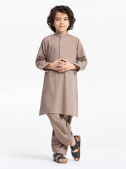 Boy's Light Coffee Kurta Shalwar - EBTKS24-3960