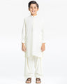 Boy's Cream Kurta Shalwar - EBTKS24-3964